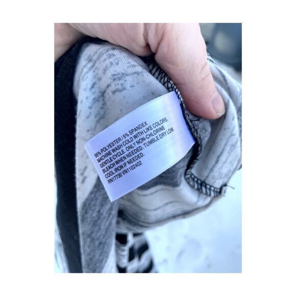 Xhileration Striped Skirt Jersey Knit Black White Stretch Sz XL - Picture 5 of 6